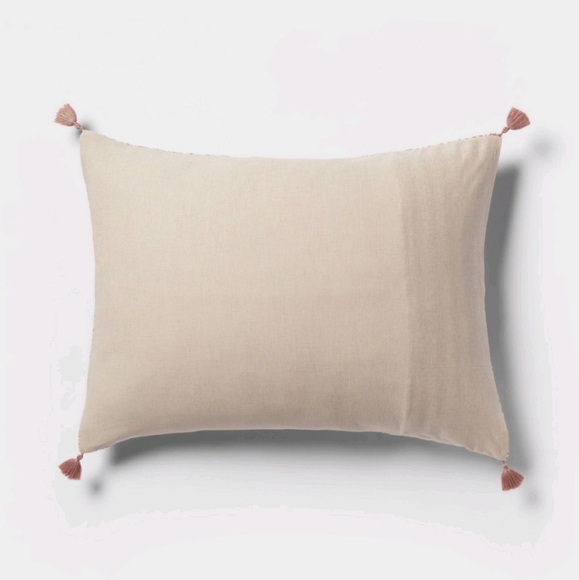 🎉$3 WITH PURCHASE🎉Threshold STD Boho Reversible Matelasse Swirl Quilted  Sham - Picture 3 of 16